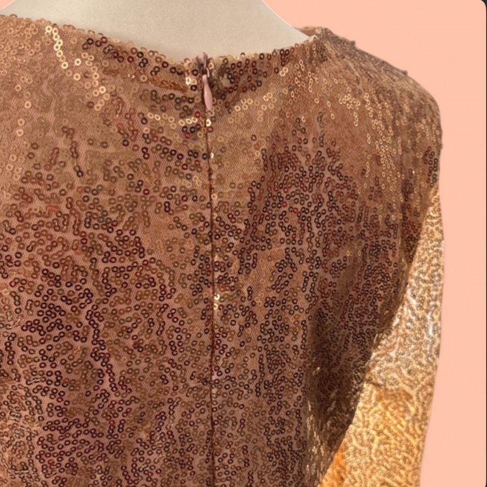 Rose Gold Y2K Sequin Micro Mini dress ✨ - Picture 5 of 10